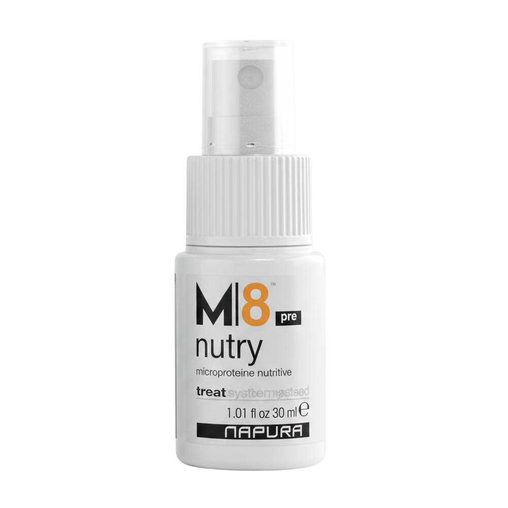 NAPURA M8 Nutry Pre Spray 30ml - Захисний та зволожуючий спрей для м’якості та еластичності волосся NAPURA M8 Nutry Pre Spray 30ml - Захисний та зволожуючий спрей для м’якості та еластичності волосся